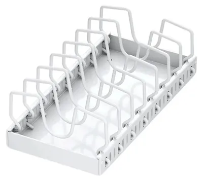 Image de Organisateur de casseroles et poêles - Rangement coulissant pour couvercles - Acier - 1 niveau - 1 pièce