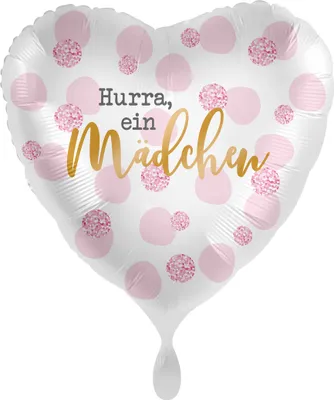 Produktbild von Hurra ein Mädchen Folienballon 45cm