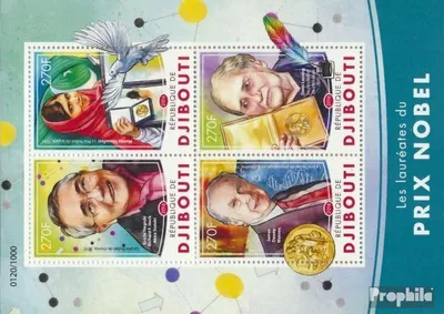 Produktbild von Briefmarken Dschibuti 2016 Mi 984-987 Kleinbogen (kompl. Ausg.) postfrisch Nobelpreis