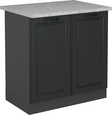 Produktbild von Spülenunterschrank Vicco R-Line Anthrazit Landhaus 80 cm AP Marmor, Model 53842