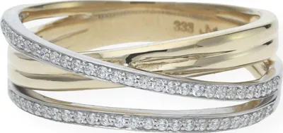 Produktbild von JuwelmaLux Ring 333 Gold und Weißgold mit Zirkonia JL10-07-1596 52