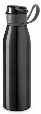 Produktbild von Aluminium-Wasserflasche/Getrankeflasche mit Deckel - schwarz - 650 ml