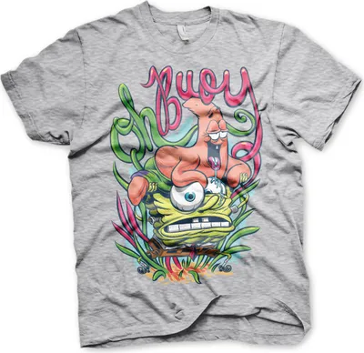 Produktbild von SpongeBob Oh Boy T-Shirt - X-Large - HeatherGrey