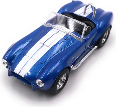 Immagine prodotto di Onwomania Shelby Cobra Modellauto Cabrio Sportwagen Oldtimer Auto Blau Mst. 1:34