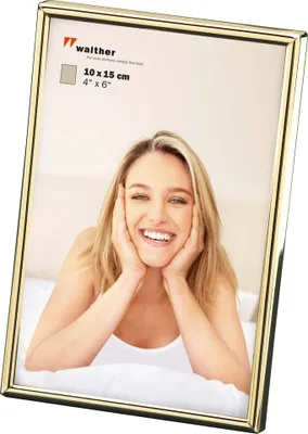 Produktbild von Walther Design WD015G Chloe, Portraitrahmen 10 x 15 cm, Golden