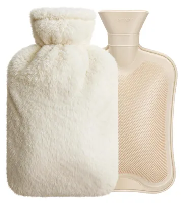 Produktbild von Wärmflasche Wärmekissen Wärmeflasche - 2 Liter - Mit Fleecebezug - Für Nacken, Rücken und Bauch