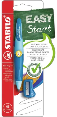 Produktbild von STABILO Ergonomischer Druck-Bleistift für Linkshänder -  EASYergo 3.15 in hellblau/dunk…