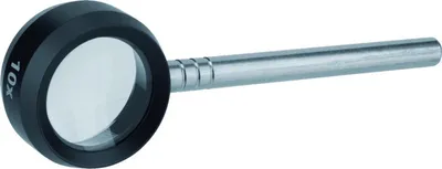 Produktbild von Schweizer Handlupe Tech-Line Vergrößerung 10x mit Kunststoffgriff Linsen-Durchmesser 28mm - 60121