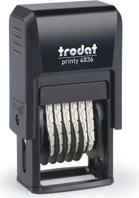 Obrázek produktu pro Trodat 4836, Samonamáčející, Razítko s číslem, 3,8 x 21 mm, Černá, 41 mm, 25 mm