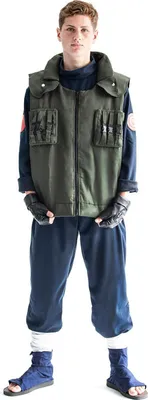 Zdjęcie produktu dla Kostium cosplay Kakashi Hatake | Mundur ninja z kamizelką | Rozmiar: XL