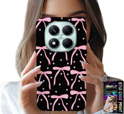 Obrázok produktu pre Puzdro pre Xiaomi Note 14 Pro+ 5G - čierne a ružové stuhy