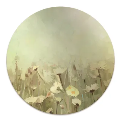 Produktbild von Rundmatte - Stuhlunterlage Bürostuhlunterlage - Rund Ø 100 cm - Bodenmatte - Fußmatte - Feldblumen