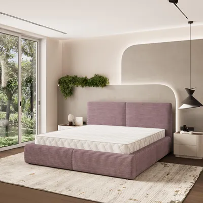 Produktbild von Masseno Polsterbett FELURO 180x200 cm, Polsterbett mit Bettkästen -Lila, POSO 130