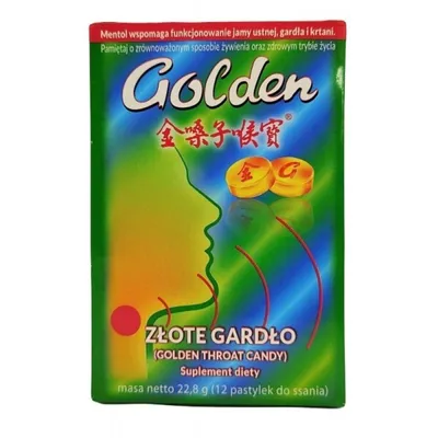 Produktbild von Golden Throat Candy – 12 Lutschtabletten
