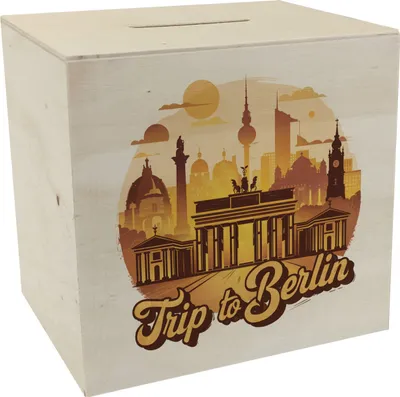 Produktbild von Trip to Berlin Spardose aus Holz