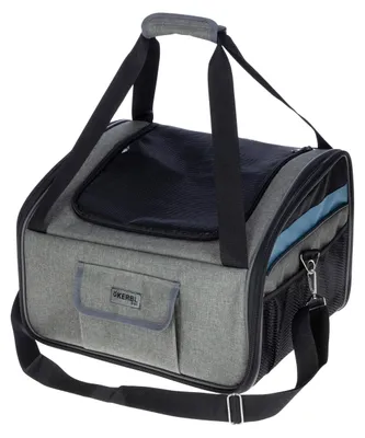 Hunde-Autositztasche Vacation 44x35x30 cm, grau/blau