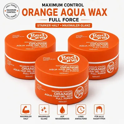 Produktbild von Red One Orange Aqua Hair Wax 3er Set – 3x150ml Haarwachs