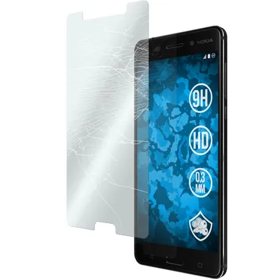 Produktbild von 3er-Pack PhoneNatic Glas-Folie klar  kompatibel mit  Nokia 6 - Panzerglas für Nokia 6