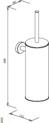 Produktbild von Dietsche WC Wandgarnitur Metall chrom Quaruna 75 x 10 75 x 10, 754710