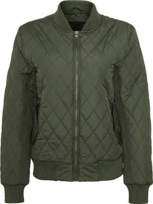Immagine prodotto di Giacca trapuntata da donna Urban Classics Ladies Diamond Quilt Nylon Jacket, colore oliva - L