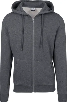 Produktbild von Urban Classics TB1788 | Basic Zip Hoody Herren Kapuzenjacke - Farbe: Charcoal - Größe: S