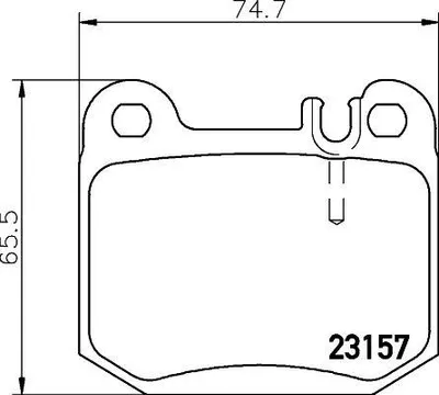 Produktbild von HELLA Bremsbeläge Satz Hinten Bremsklötze passend für MERCEDES-BENZ M-Klasse (W163) 8DB 355 008-831