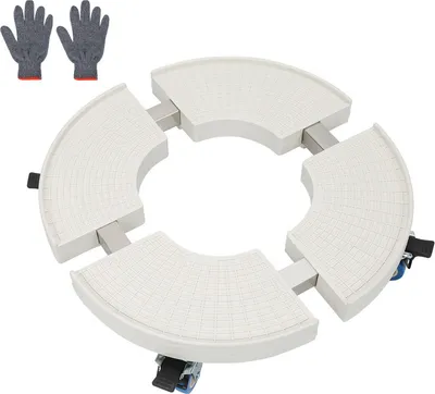 Produktbild von SWANEW Pflanzenroller Außenbereich Ø38-52cm blumenroller Pflanzen outdoor-Innenbereich mit 360 ° Drehbare Räder Einstellbare rund Rollbrett