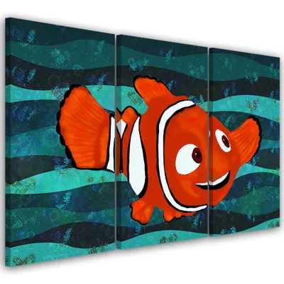 Produktbild von Triptychon auf leinwand tiere - orange 150x100 cm Feeby orange wandbild bereit zum aufhängen