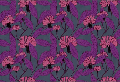 Produktbild von Tadessi Fototapete | Blumen | 4.00 m x 2.70 m | Lila | Rosa | Wandbild | Digitaldruck
