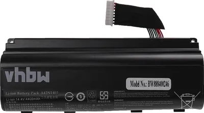Produktbild von vhbw Akku kompatibel mit Asus GFX71JY4860, GFX71JY4720, GFX71JY, GFX71JT, GFX71JM, GFX71J, GFX71, GFX71JY4710 Notebook (4400 mAh, 14,4 V, Li-Ion)