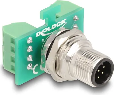 Immagine prodotto di DELOCK M12 Übergabemodul Adapter 8 Pin A-kodiert Stecker