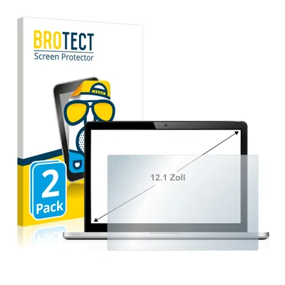 Produktbild von 2x BROTECT Schutzfolie für Notebooks mit 30.7 cm (12.1 Zoll) Displays 261 x 164 mm matt entspiegelt