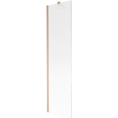 Image de Mexen Next Paroi de douche à 1 battant 50x150cm rayures cuivre