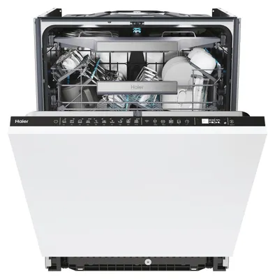 Produktbild von Haier XS 6A0M4PDB, Voll integriert, Standardgröße (60 cm), Berührung, LED, 1,5 m, 2 Korb/Körbe