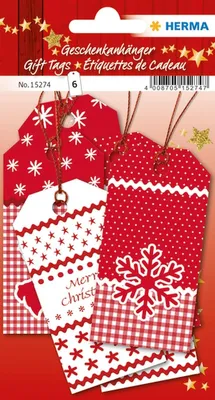 Produktbild von Geschenkanhänger Weihnachten White Christmas 8x4cm VE=5x6 Stück