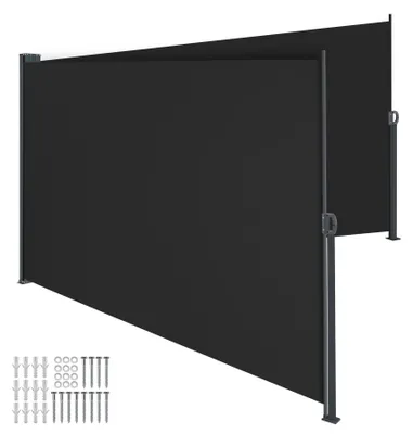 Produktbild von Doppel-Seitenmarkise 200 x 600 cm ausziehbar, mit Aufrollmechanismus