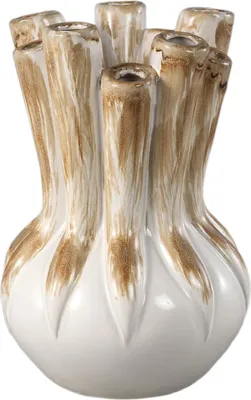 Produktbild von PTMD - Vase Manali - Beige - 20,5 x 20,5 x 30 cm