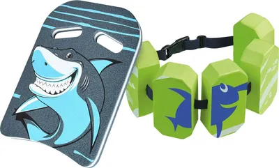 Obrázok produktu pre Beco Sealife Kick Board Freddy the Shark s plaveckým pásom - zelený