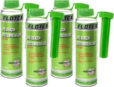 Produktbild von Flotex LPG Benzinsystemreiniger 4x250ml Additiv Motor System Reiniger Benzin