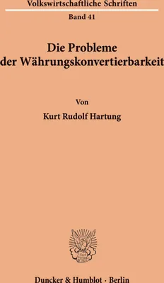 Produktbild von Die Probleme der Währungskonvertierbarkeit.