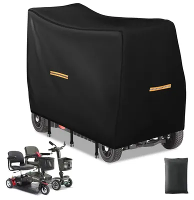 Immagine prodotto di Copertura impermeabile per auto elettrica, realizzata in tessuto 420D, taglia L (127x59x99 cm), con strisce riflettenti e borsa per il trasporto