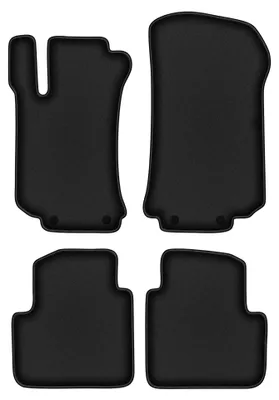 Image de Tapis de sol en moquette pour Mercedes R V251 / R251 2005-2013 (monospace) – jeu 4 pièces, noirs, sur mesure – Wielganizator DURBAN
