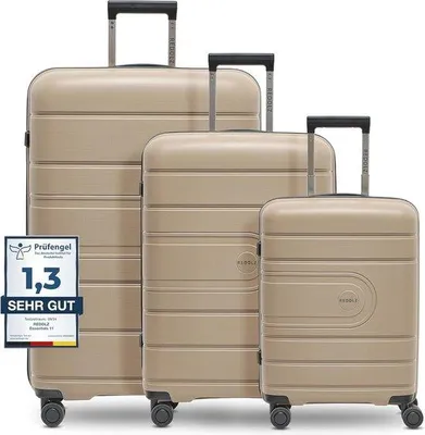 Produktbild von Famanu Hartschalenkofferset 3-teilig mit TSA-Schloss und Doppelrollen - Leicht und Robust