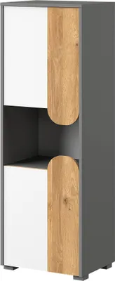 Immagine prodotto di Mobile basso EDENTON - rovere nash / grafite / bianco