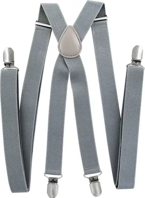 Immagine prodotto di axy® Bretelle da uomo larghe 2,5 cm con 4 robuste clip a forma di X regolabili in lunghezza per matrimonio e lavoro