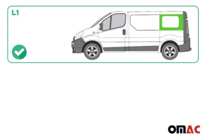 Produktbild von Auto Seitenfenster für Nissan Primastar 2001-2014 Links Seitenscheibe L1 Schwarz