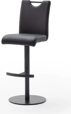 Produktbild von Alesi, Barstuhl, Griff, drehbar, höhenverstellbar, Gestell schwarz, Polyurethanschwarz