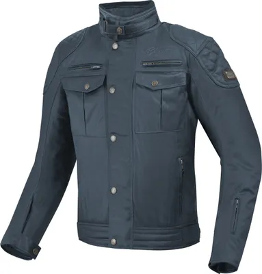Produktbild von Bogotto Barton wasserdichte Motorrad Wachsjacke, marineblau, XS