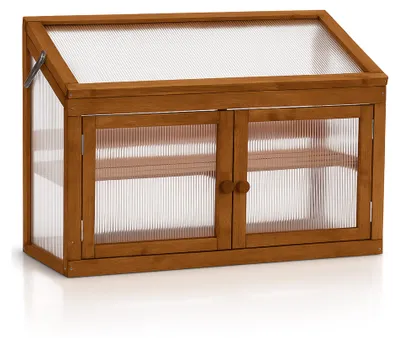 Immagine prodotto di Kinto - Mini Serra 90x70x37 cm per Interno ed Esterno Porta Piante in Legno di Abete e Policarbonato