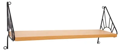 Produktbild von Ostaria Wandregal - Holz/Metall - schwarz/braun - 50 cm - Hangeregal